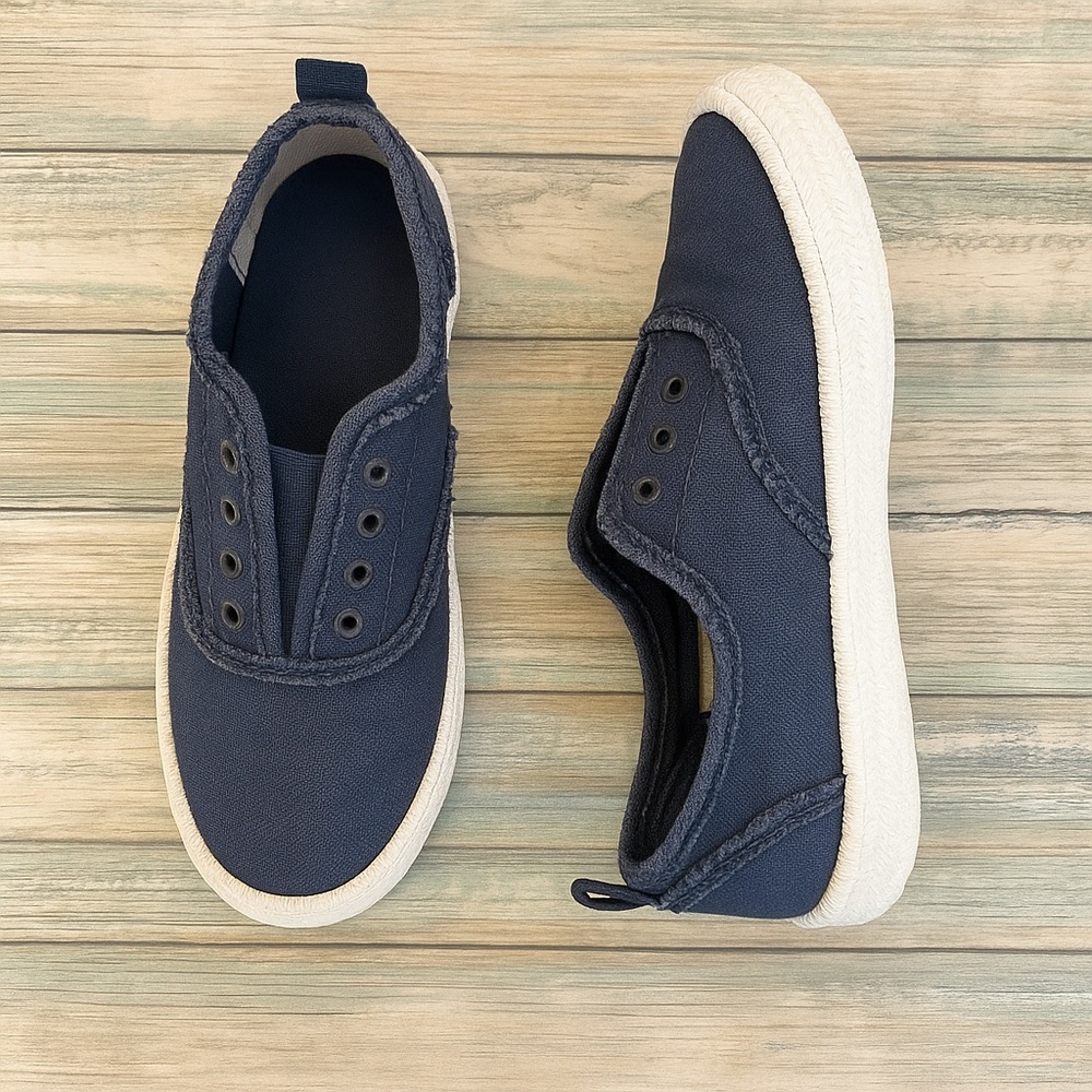Sperry Boat Sneaker Navy Blue | Platform Slip-On Comfort Walking Shoe Sz 6.5